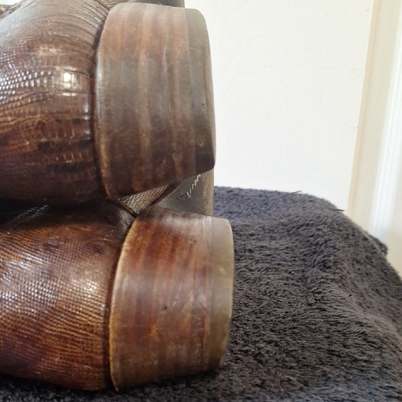 Wrangler W.B. Masterson Leather Snake Lizard Western Cowboy Boots-8D/11 - Picture 8 of 14